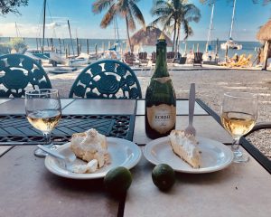 Jackie Kaufenberg - Celebrating in true Key Lime Sailing Club style Key Lime Pie, champagne, and the most amazing day in Key Largo!